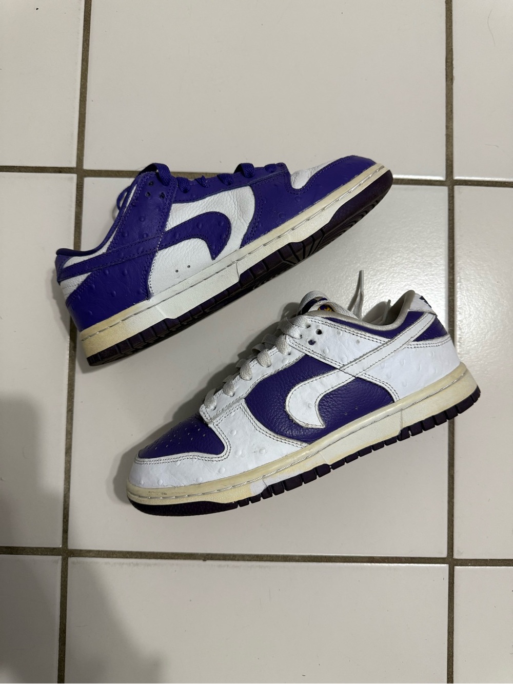 Nike Low-Top Sneakers in Purple and White Flip the Old School Dunks size 7 W